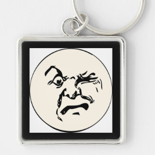 ANGRY MOON KEY RING
