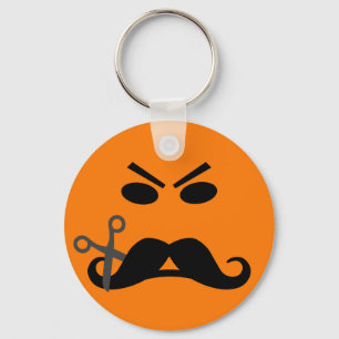 Angry Moustache key chain