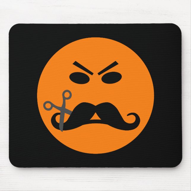 Angry Moustache mousepad (Front)