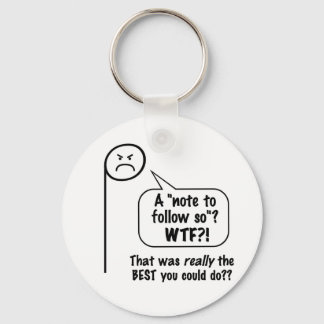 Angry music note "la" key ring