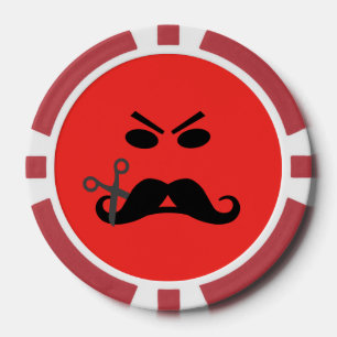Angry Mustache custom barber shop chips