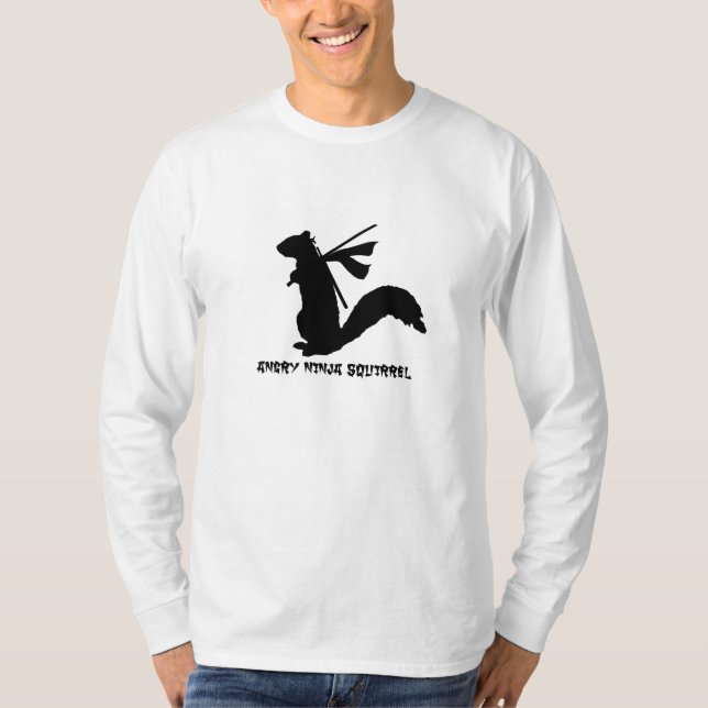 Angry Ninja Squirrel T-Shirt (Front)