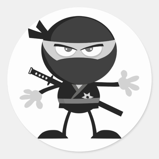 Angry Ninja Warrior Stickers (Front)