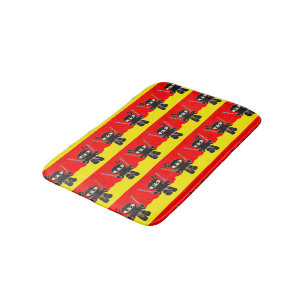 Angry ninjas bath mat
