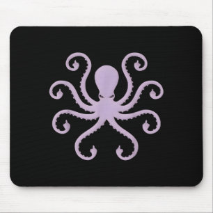 Angry Octopus Middle Finger Novelty Illustration Mouse Mat