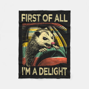 Angry Ossum Driving Funny Quote First Of All I'm A Fleece Blanket