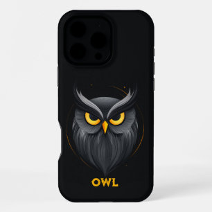 Angry Owl Black iPhone 16 Pro Max Case