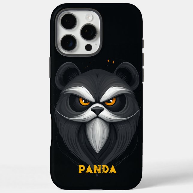 Angry Panda Black Case-Mate iPhone Case (Back)