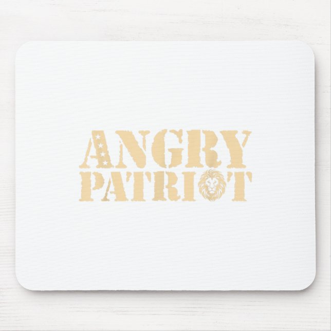 Angry Patriot American Flag Us Patriot Design Wome Mouse Mat (Front)
