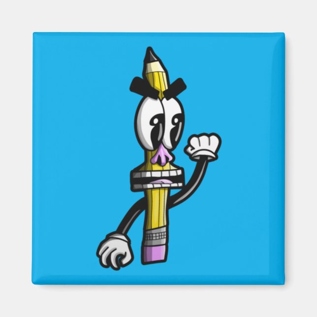 Angry Pencil Full Body Magnet (Front)