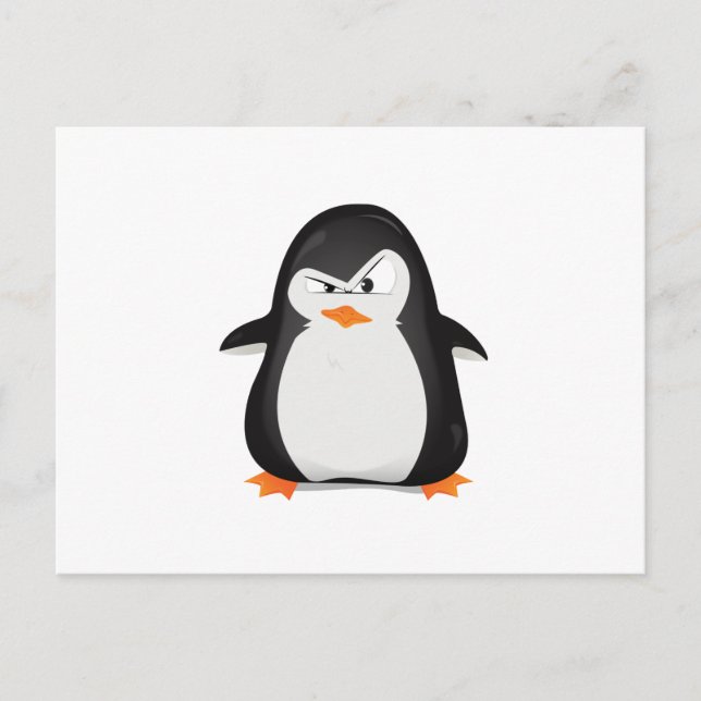 Angry Penguin Postcard (Front)