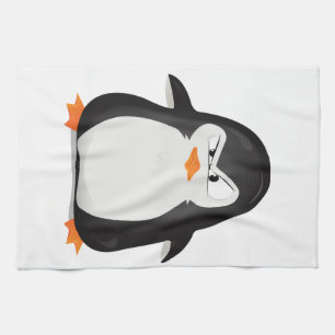 Angry Penguin Tea Towel