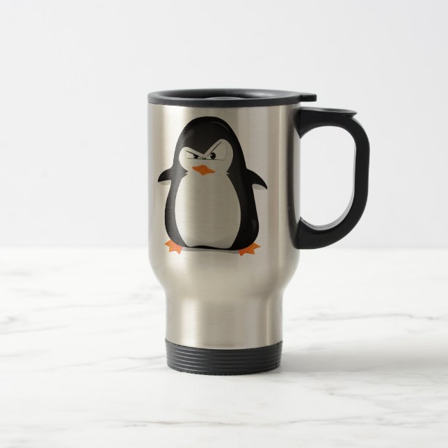Angry Penguin Travel Mug (Right)