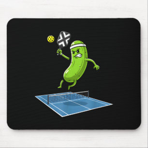 Angry pickle pickleball player court action graphi mouse mat