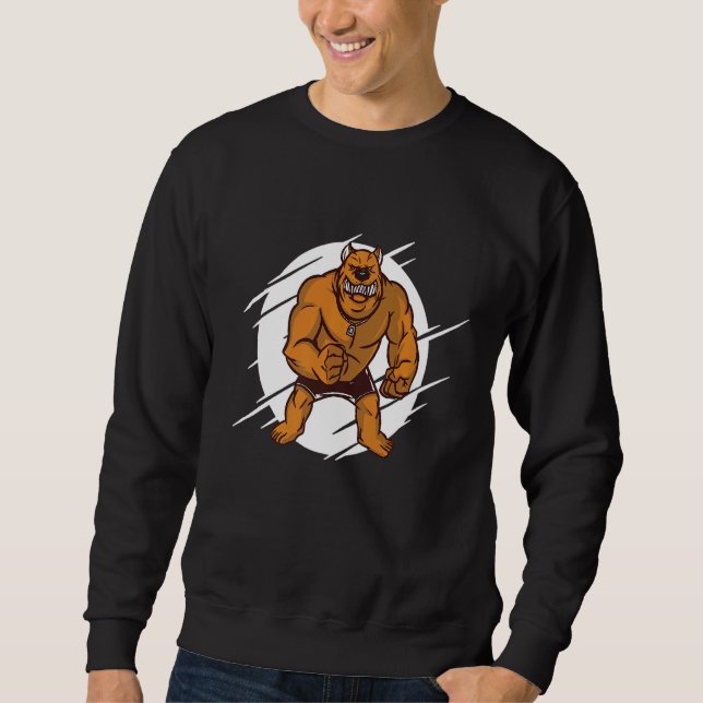 Angry Pitbull Dog Sweatshirt (Front)