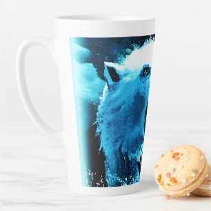"Angry Polar Bear" Cute Painting. Buy Now Latte Mug
