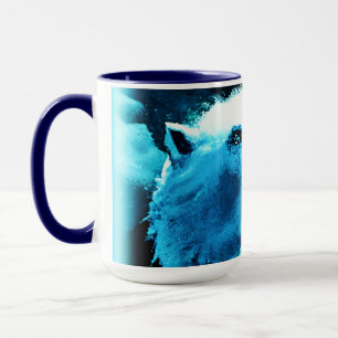 "Angry Polar Bear" Cute Painting. Buy Now Mug