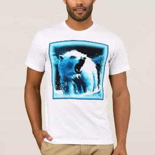 "Angry Polar Bear" Cute Painting. Buy Now T-Shirt