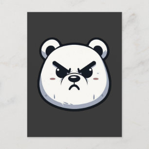 Angry Polar Bear Design Postcard
