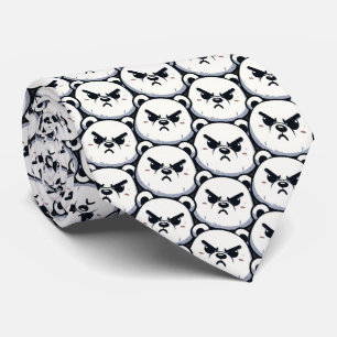 Angry Polar Bear Design Tie