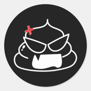 Angry Poop - Brootsch the PooPoo Classic Round Sticker