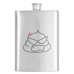 Angry Poop - Brootsch the PooPoo Hip Flask