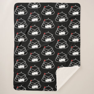 Angry Poop - Brootsch the PooPoo Sherpa Blanket
