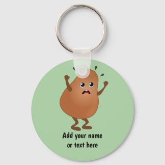 Angry Potato - an annoyed little spud - your name  Key Ring
