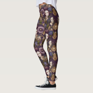 Angry Princess in Flower Garden Leggings – Cute