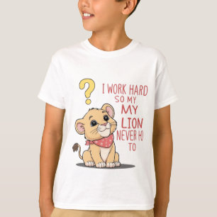 Angry Puff Lion – Cute Cartoon Lion Cub T-Shirt