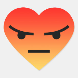 Angry react heart sticker