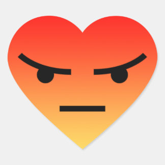 Angry react heart sticker