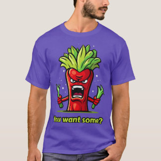 Angry Red Celery Vegetables T-Shirt