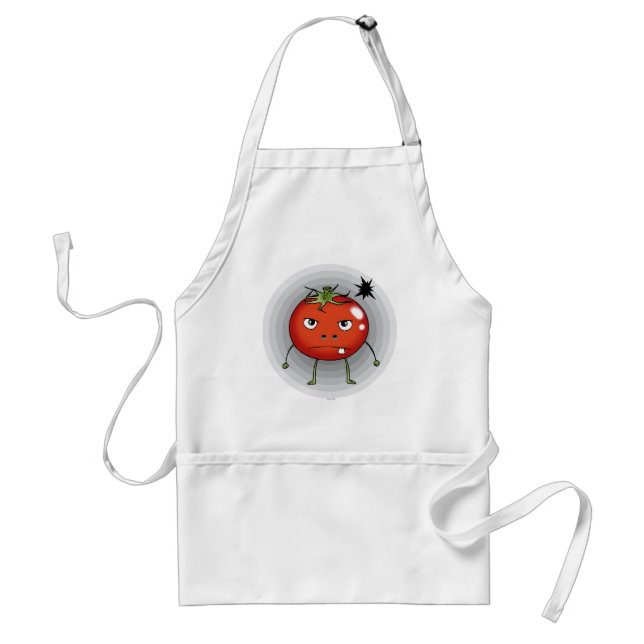 Angry red tomato apron (Front)