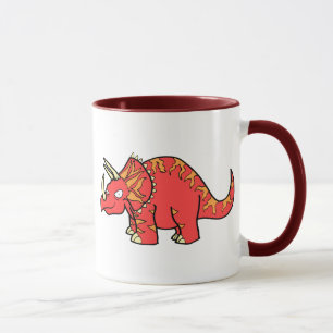 Angry Red Triceratops - Dinosaur-gifts.com Mug