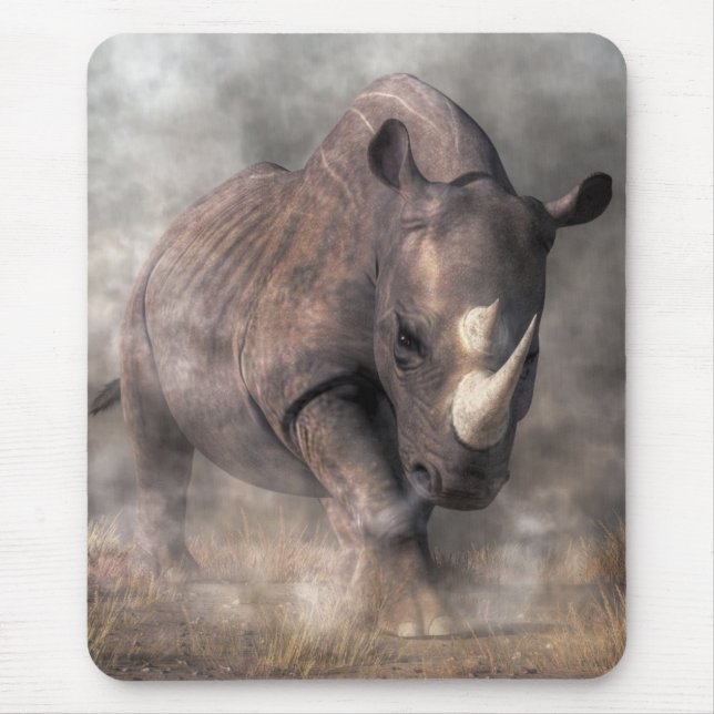 Angry Rhino Mouse Mat (Front)