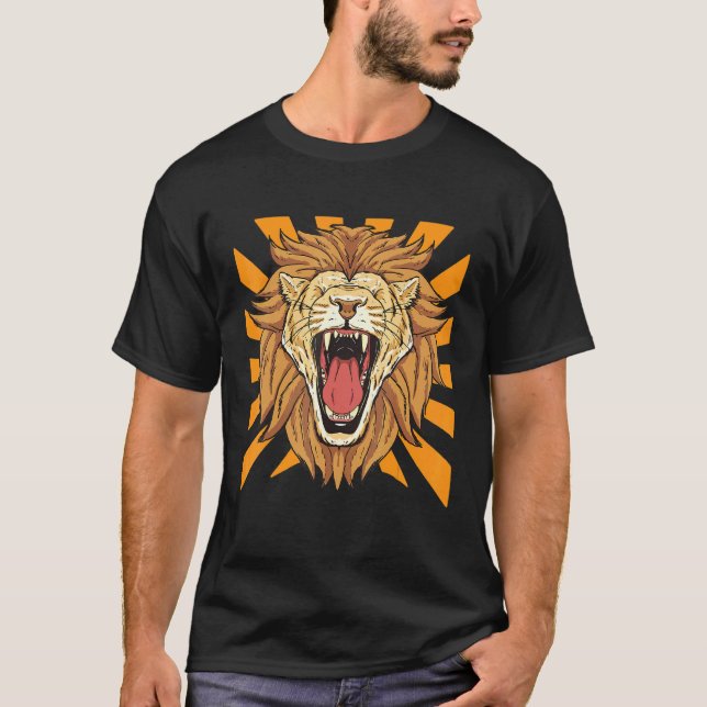 Angry Roaring Lion T-Shirt (Front)