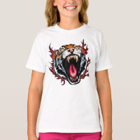 Angry Roaring Tiger Face