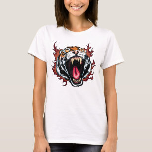 Angry Roaring Tiger Face T-Shirt