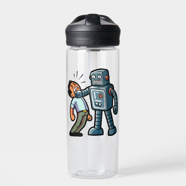 Angry Robot Water Bottle (Front)
