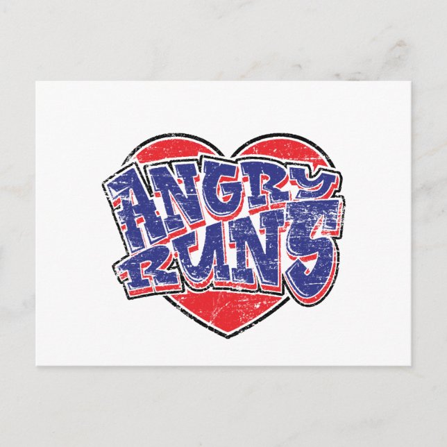 Angry Runs fans design v2  Holiday Postcard (Front)