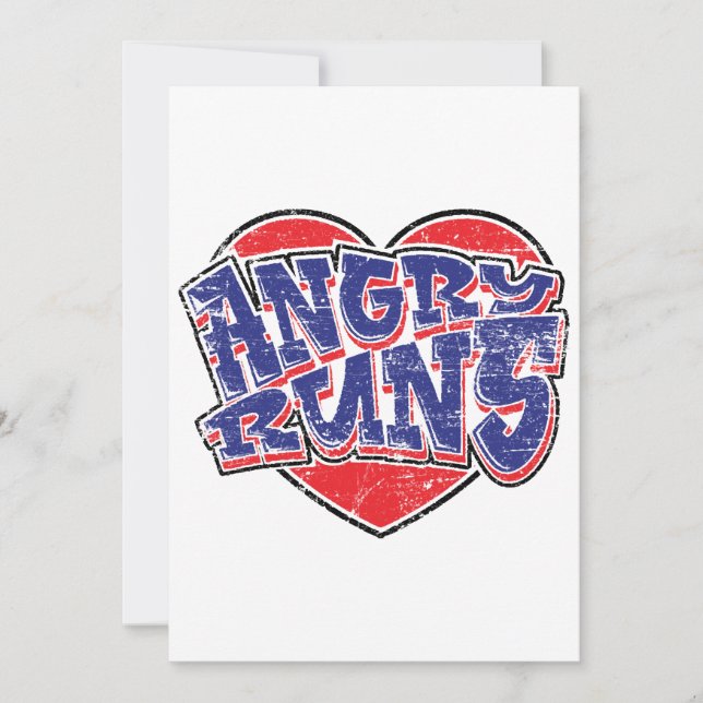Angry Runs fans design v2  Invitation (Front)