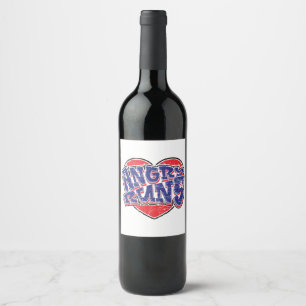 Angry Runs fans design v2 Wine Label