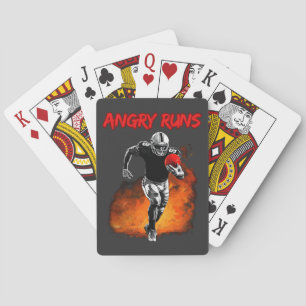 Angry Runs Good Morning Football for Fans T-Shirt Playing Cards