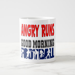 Angry Runs Good Morning Football Large Coffee Mug