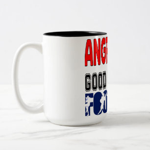 Angry Runs Good Morning Football Two-Tone Coffee Mug