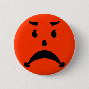Angry Sad 80s Child Parody 6 Cm Round Badge