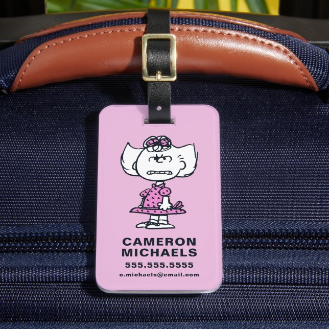 Angry Sally Luggage Tag (Front Insitu 2)