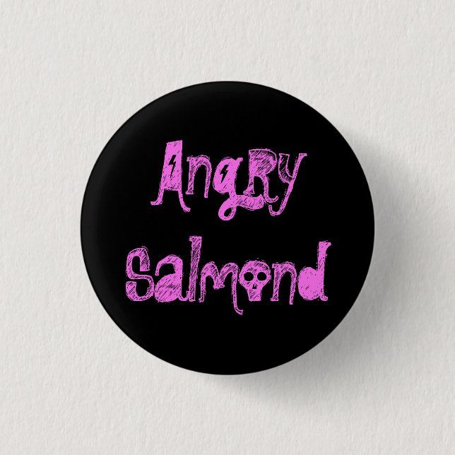 Angry Salmond 3 Cm Round Badge (Front)