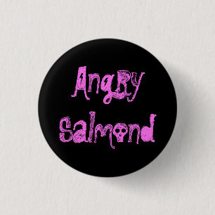 Angry Salmond 3 Cm Round Badge